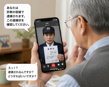 LINE通話の様子