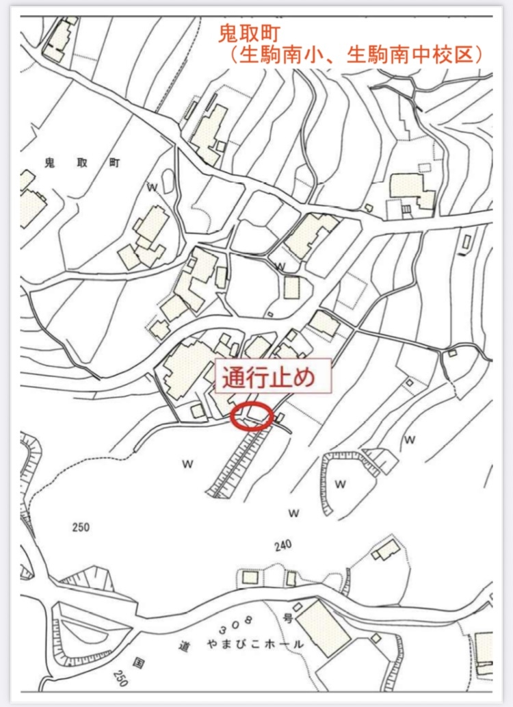 鬼取町の地図