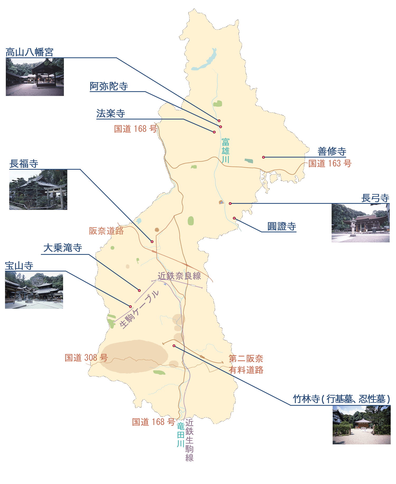 美術工芸・彫刻の文化財の地図