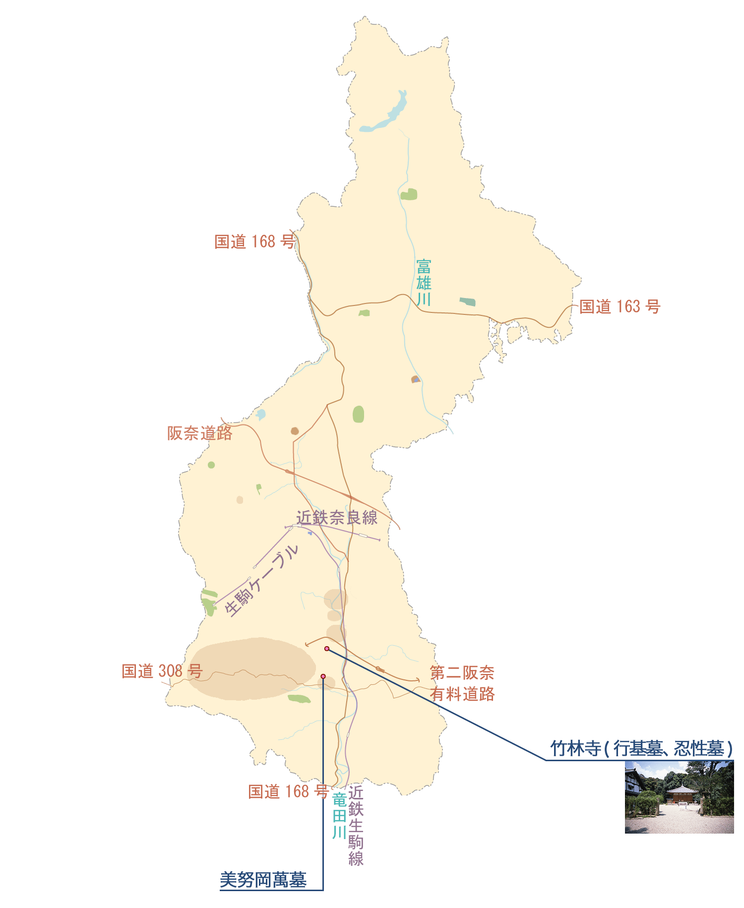 美術工芸・考古資料の文化財の地図