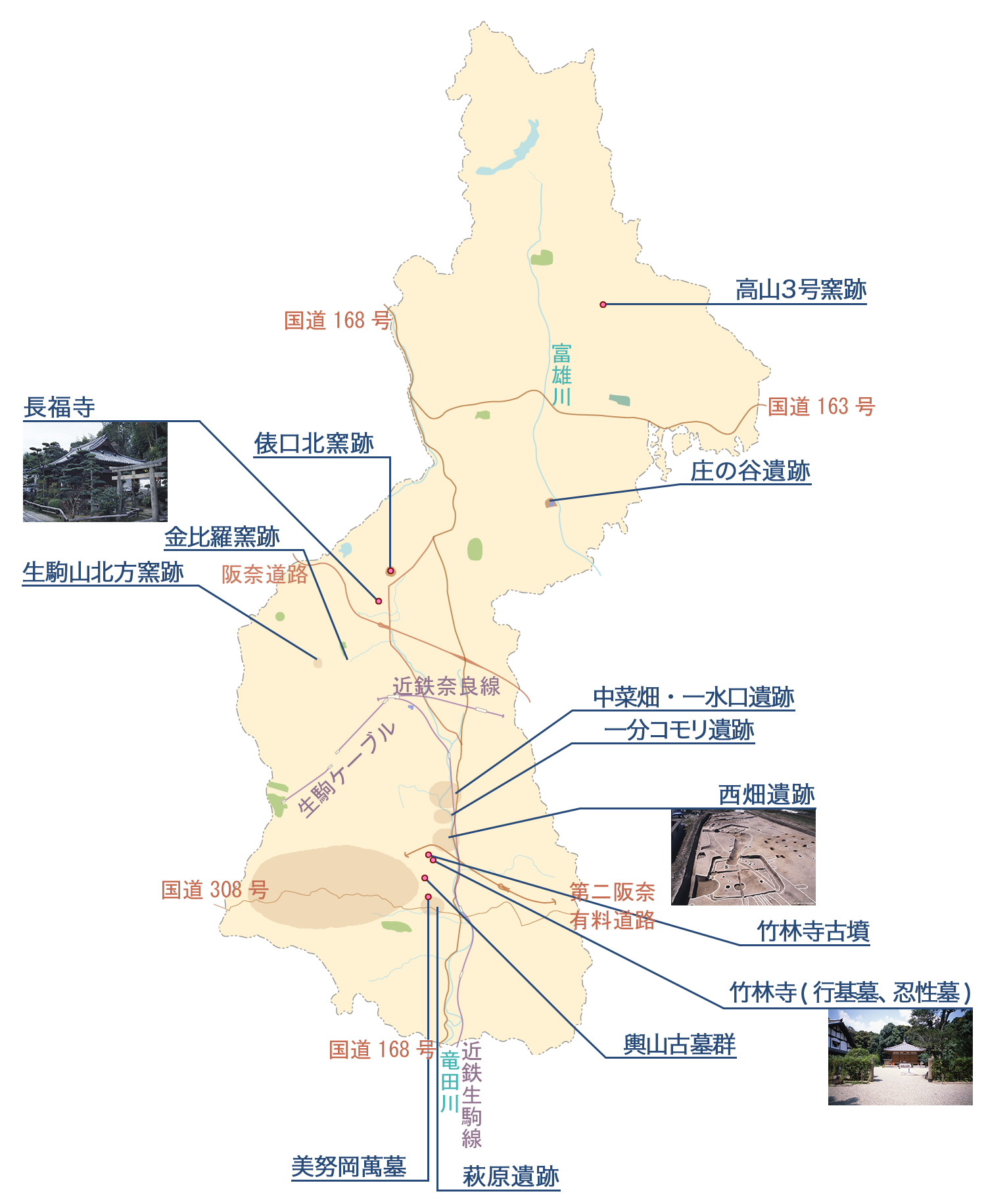 埋蔵文化財・未指定の地図