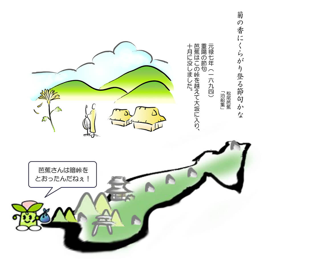 暗峠を詠んだ歌「菊の香に」