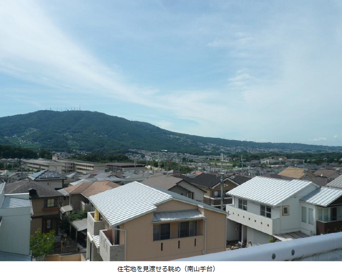 住宅地を見渡せる眺め